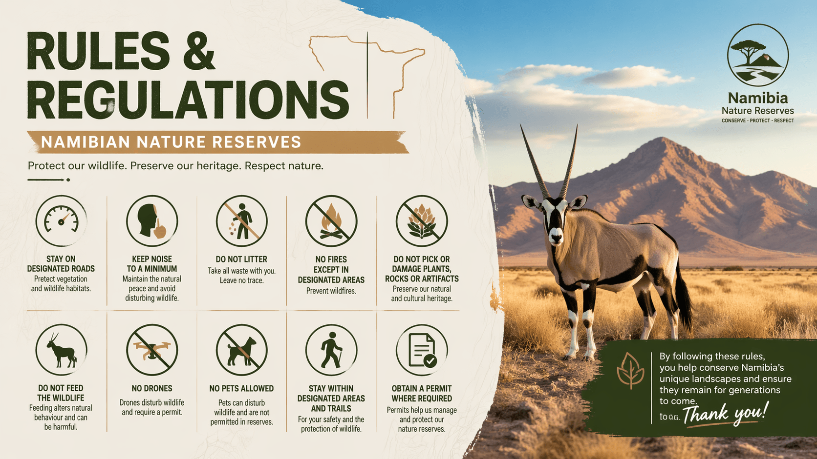 Rules & Regulations in Namibian Nature Reserves